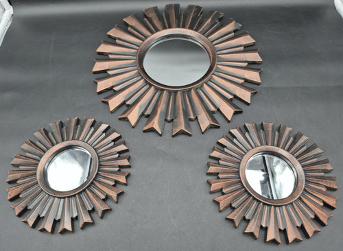 Set sunburst wall - 3, mirrors