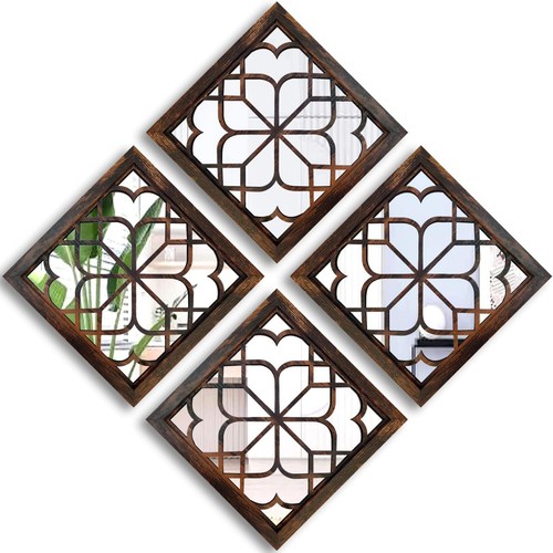 Rustic caramel square wall - rustic,